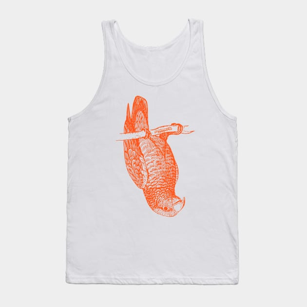 The Upside Down - Balancing Act, Funny Parrot Tank Top by Kcaand